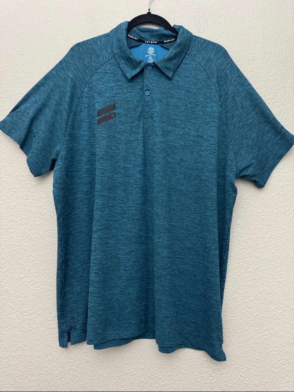 Hurley Men's Blue Spacedye Performance Polo Shirt Size XXL
